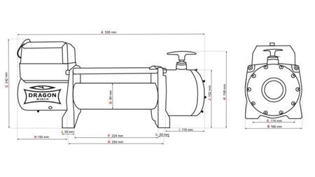 WINCH ELECTRIC 12 V DWT 14000 HD - 6350 kg