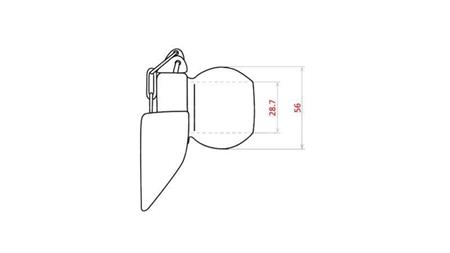 BALL COUPLING FOR AUTOMATIC HYDRAULIC HITCH KAT.2 - 28.4mm