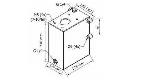 REZERVOR 5L PENTRU POMPĂ MANUALĂ - dimensiuni