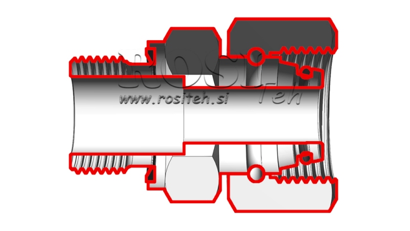 HIDRAVLIČNI DVOVIJAČNIK UVOJNI VIJAČNI SPOJ AOVR ED BSP3/8 - M18x1,5