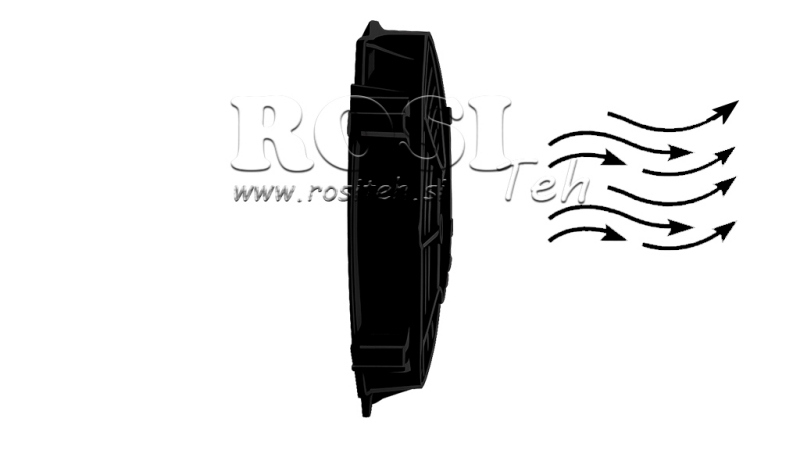 WENTYLATOR OSIOWY 225MM WCIĄGAJĄCY 24V