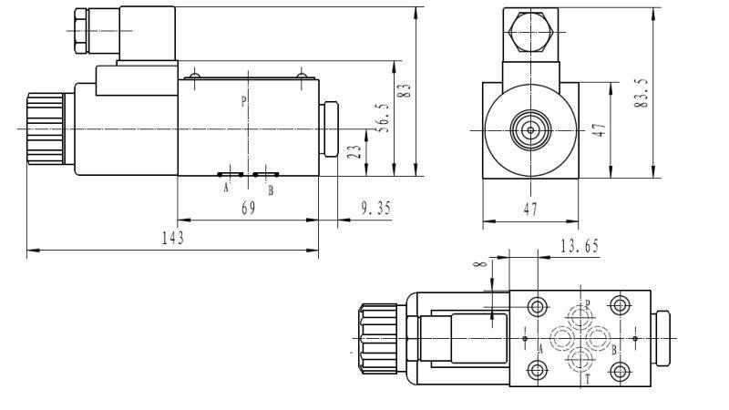 CETOP 3_1 DIMENSIUNI COIL 41A