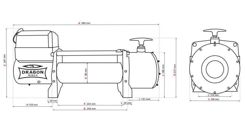 VERRICELLO ELETTRICO 12 V DWT 15000 HD - 6803 kg