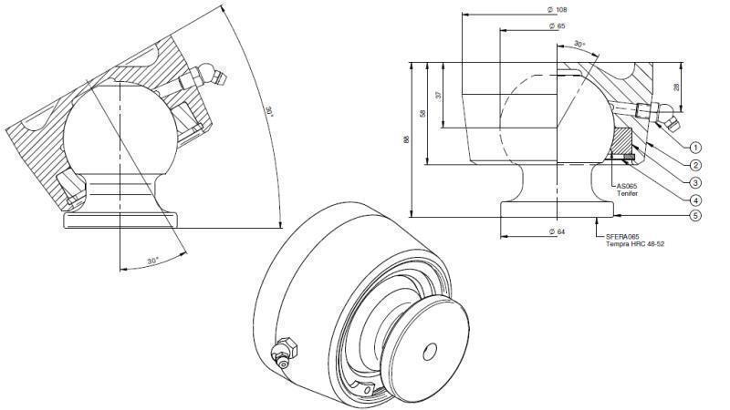 BALL FOR TELESKOPCYLINDER Φ 65 MAX. 23 TON